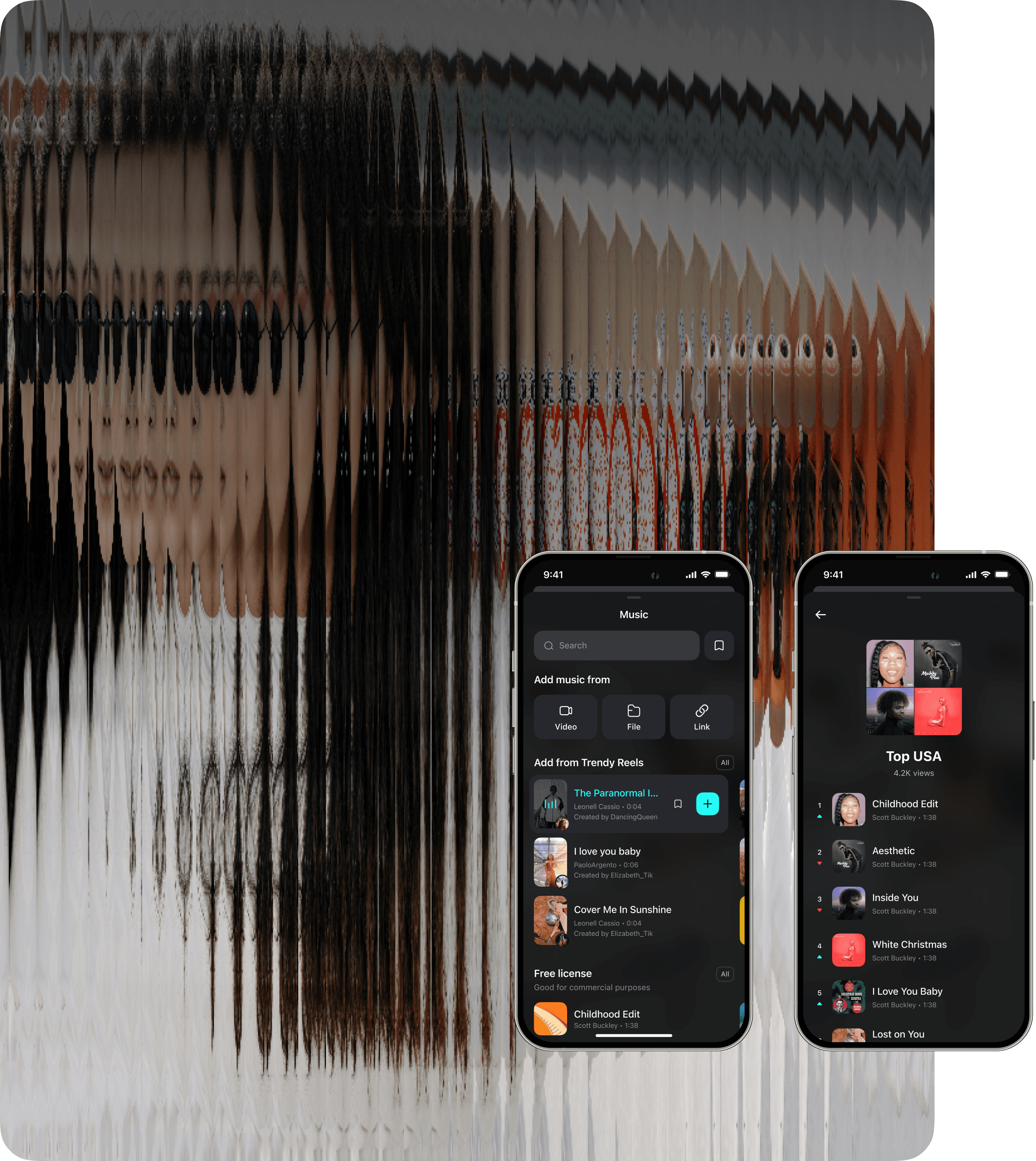 Music selection screen